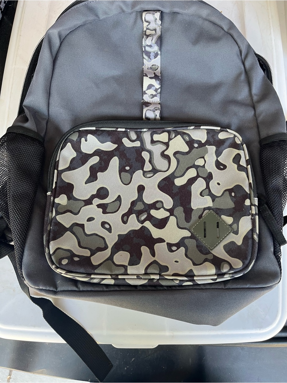 Gray Camo Front Pocket Backpack - cat and jack